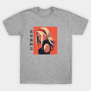 Otaku Antisocial Anime Girl T-Shirt